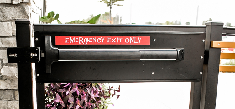 emergency push bar installation in Marina del Rey